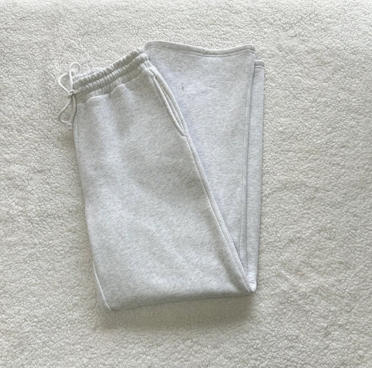 Pearl Grey Flare Sweatpants