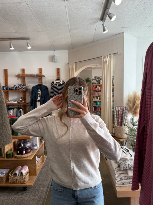 Flower Button Down Cardigan