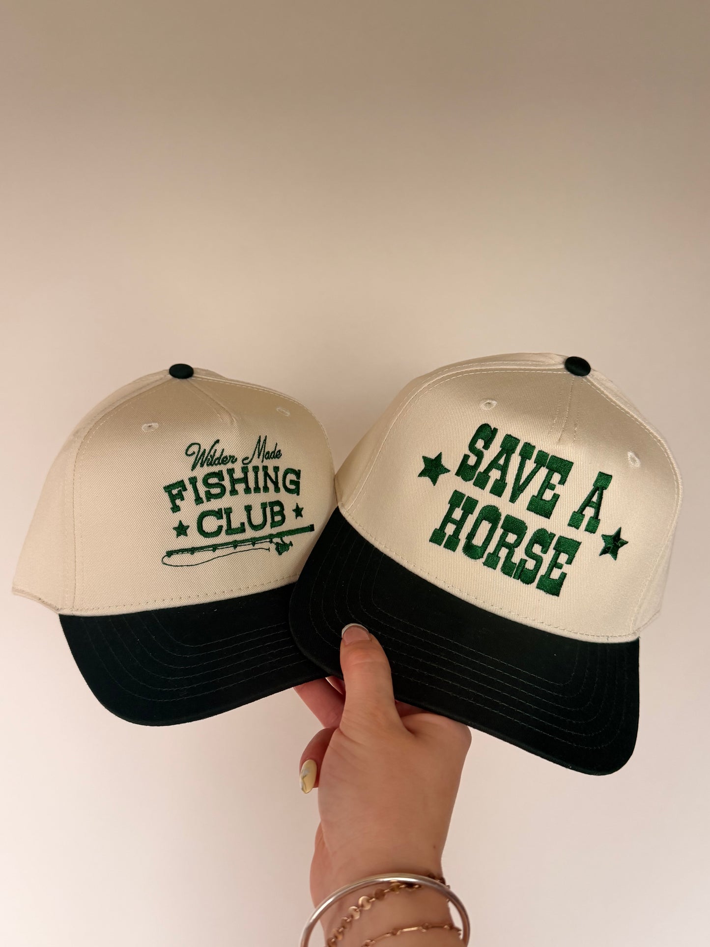 Green Embroidery Trucker Hat