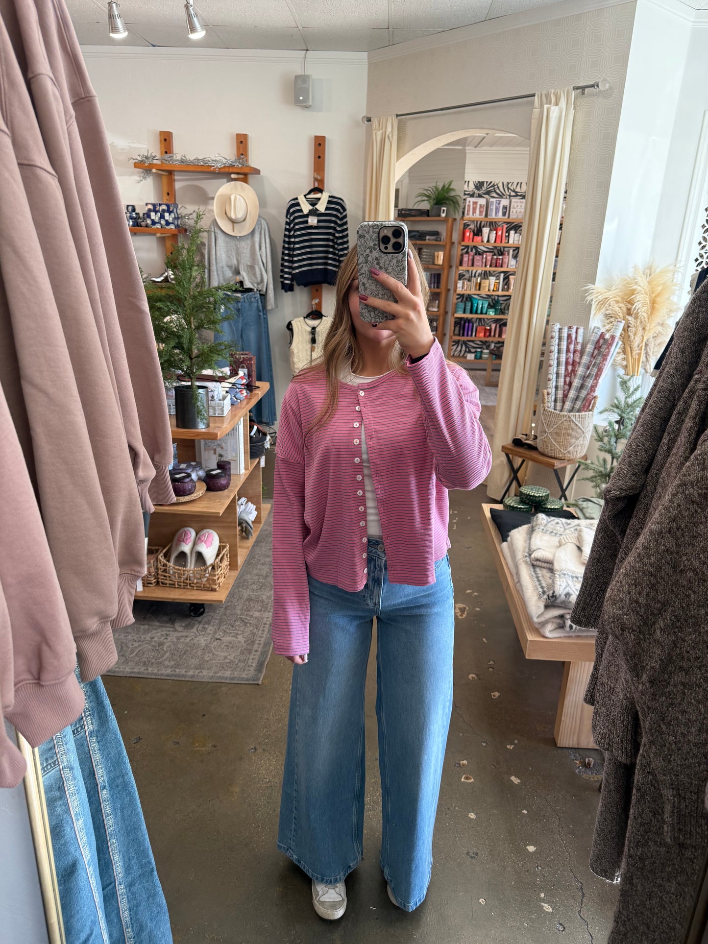 Button Down Ribbed Cardi