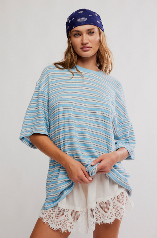 ALL LOVE STRIPE POCKET TEE