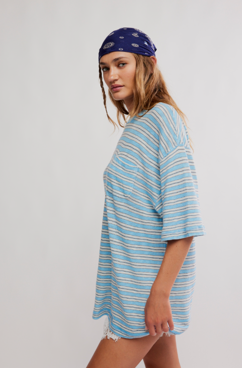 ALL LOVE STRIPE POCKET TEE
