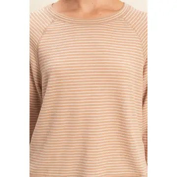Striped Raglan Long Sleeve Top
