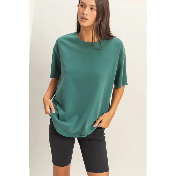 Pigment Dyed Crew Neck T-Shirt