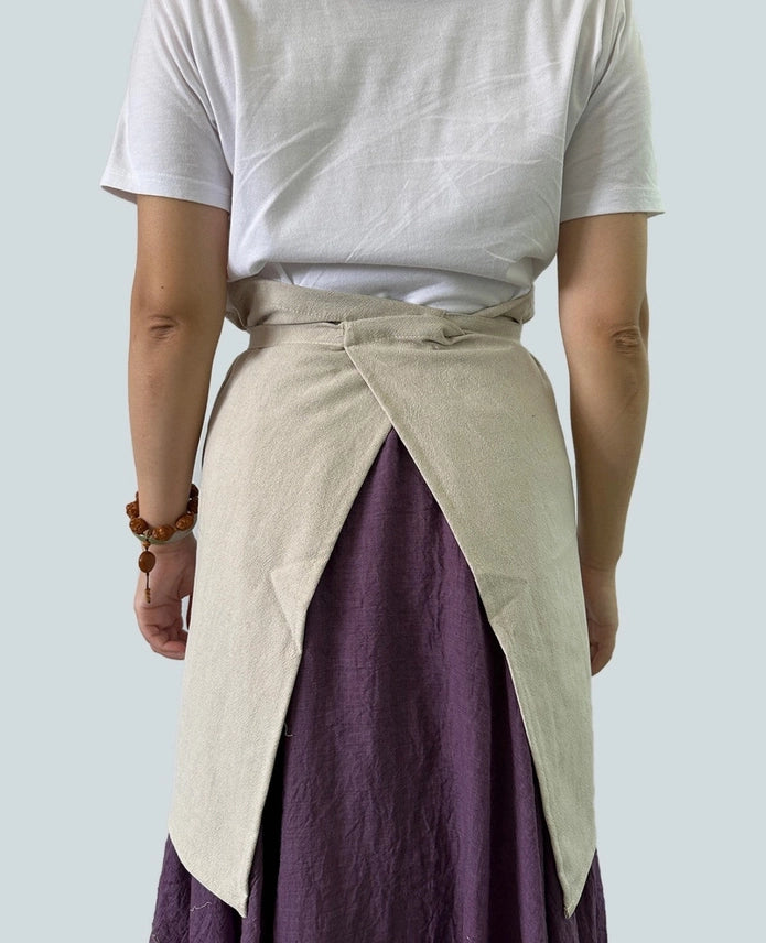 Linen Half Apron with Pockets