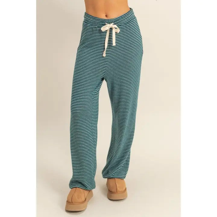 Striped Drawstring Lounge Jogger Pants