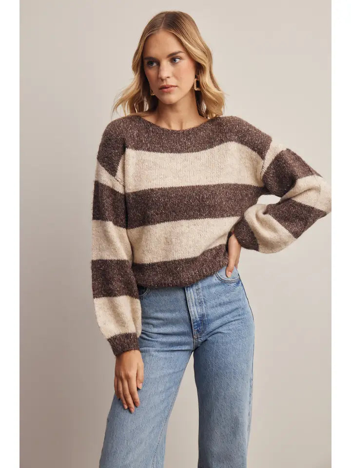 Soft Stripe Knit Sweater