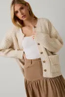 Button Down Chunky Cardigan