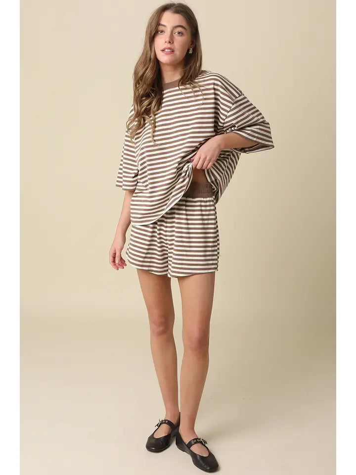 Lena Striped Relaxed-Fit Top