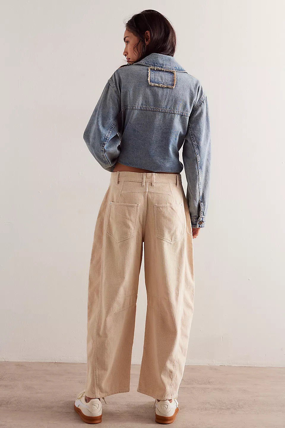 Good Luck Mid Rise Cord Barrel Jeans