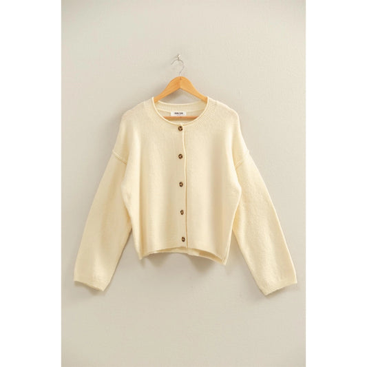 Relaxed Button Down Cardigan