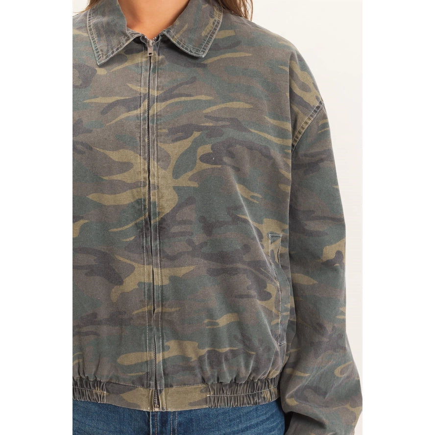 Camo Zip-Up Jacket