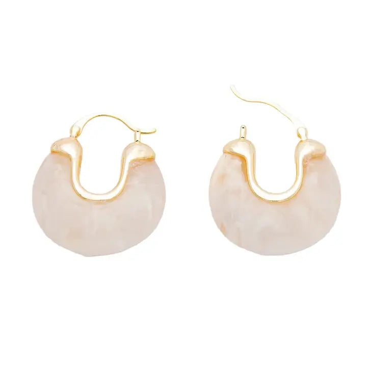 Chunky Resin Latch Earrings
