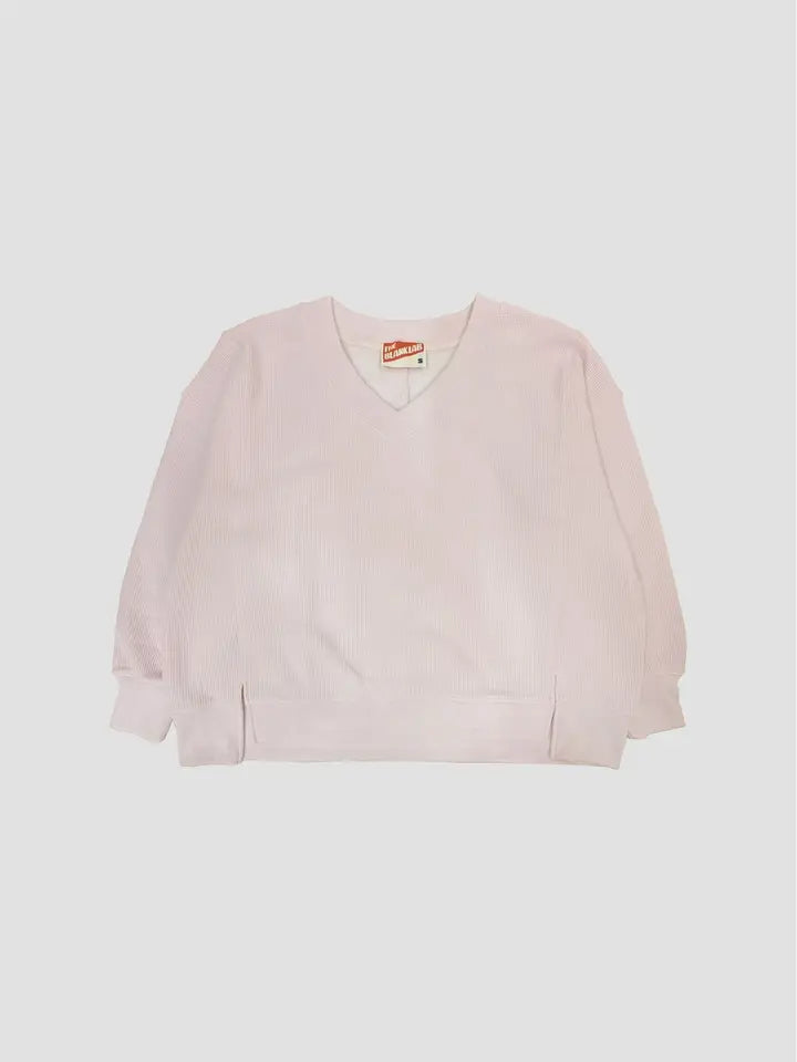 Brushed Waffle V-Neck Top