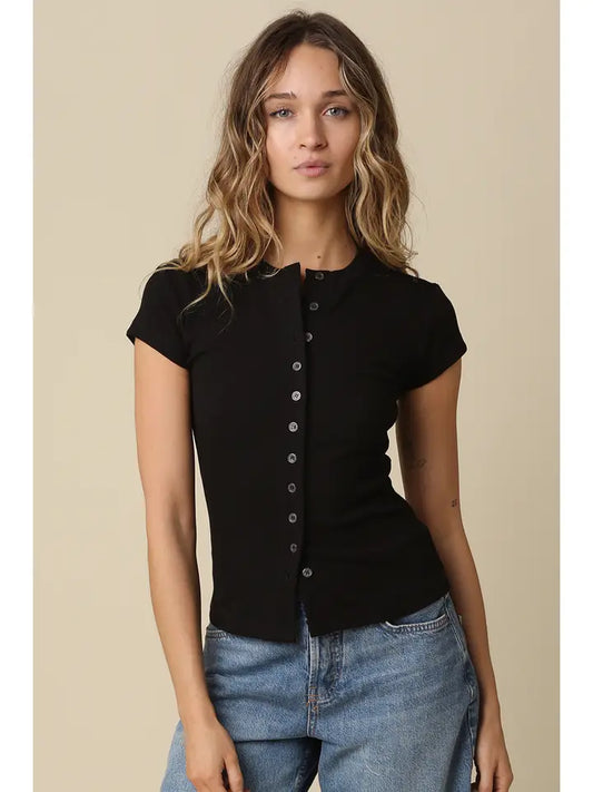 Leslie Button Top