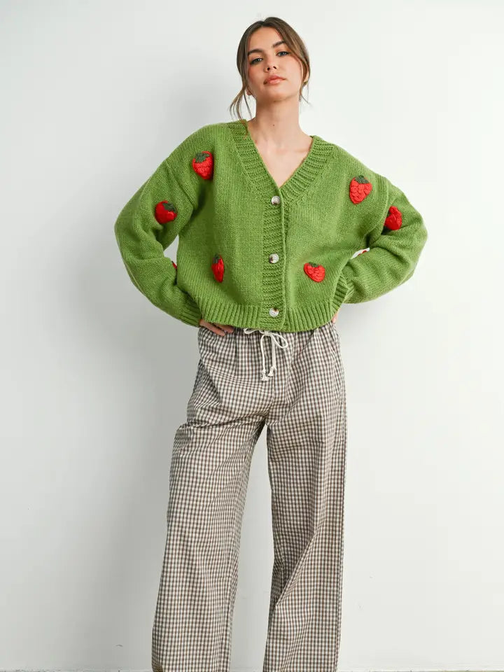 Gingham Tie Front Pants