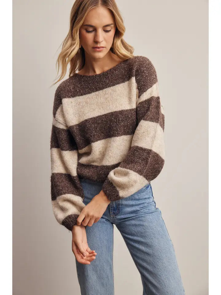 Soft Stripe Knit Sweater