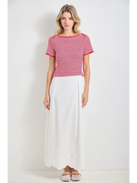 Striped Short Sleeve Top