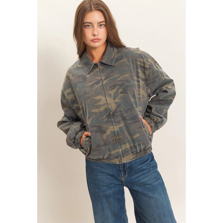 Camo Zip-Up Jacket