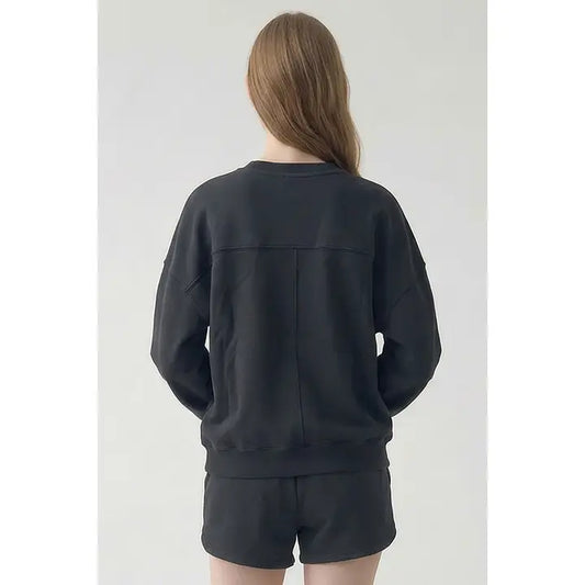 Pre Shrunk Soft Cotton Terry Oversized Sweatshirt