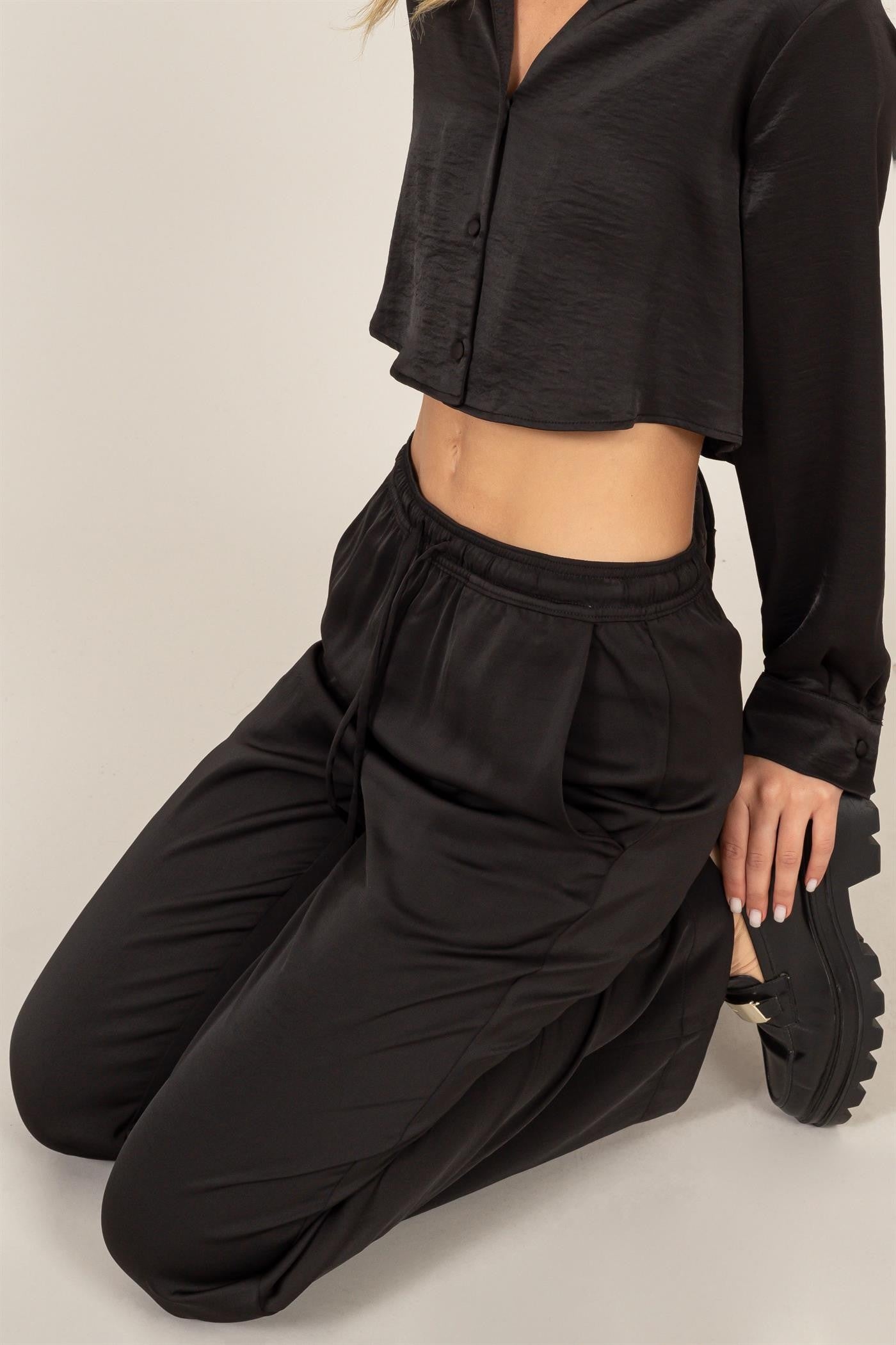 Silk Black Pants