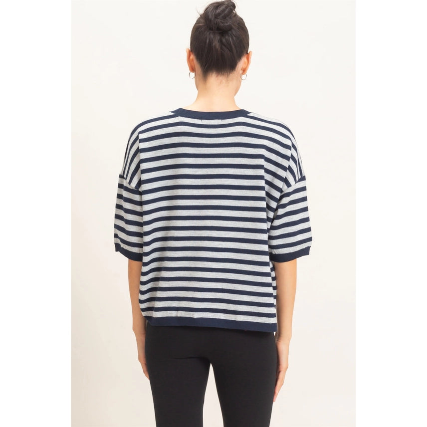 Striped Knit Top