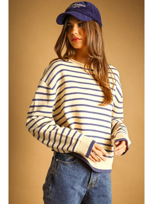 Striped Long Sleeve Sweater