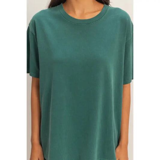 Pigment Dyed Crew Neck T-Shirt