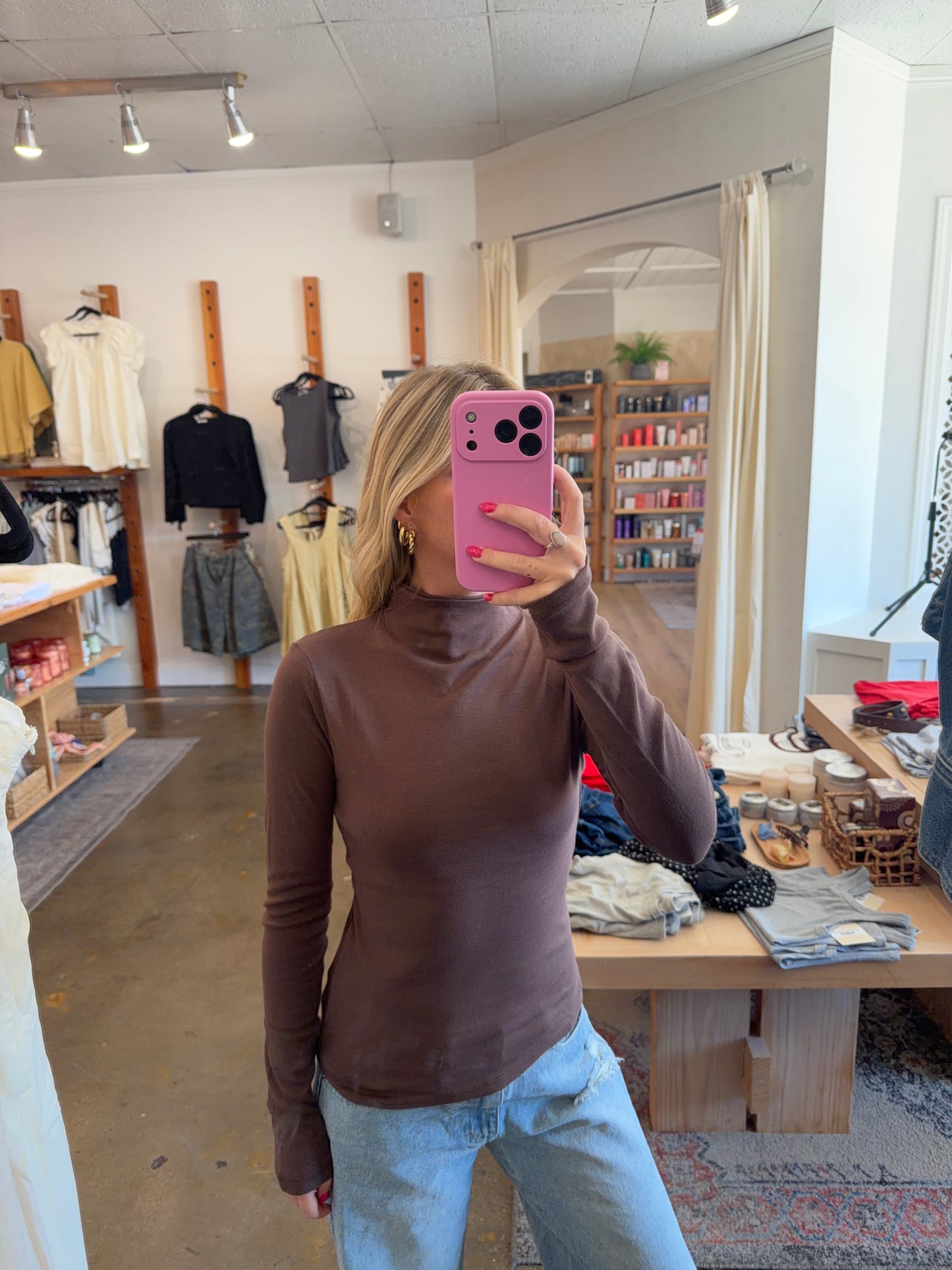 Long Sleeve Mock Neck