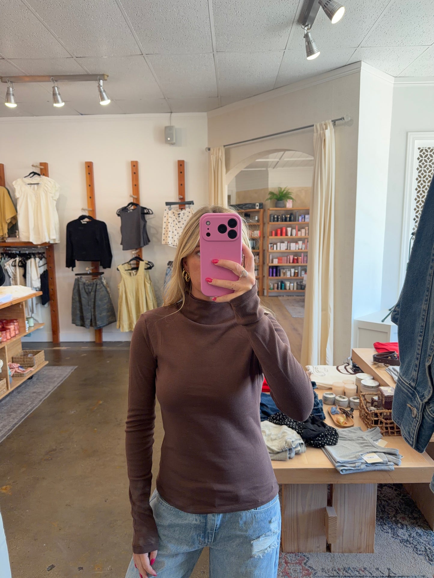 Long Sleeve Mock Neck