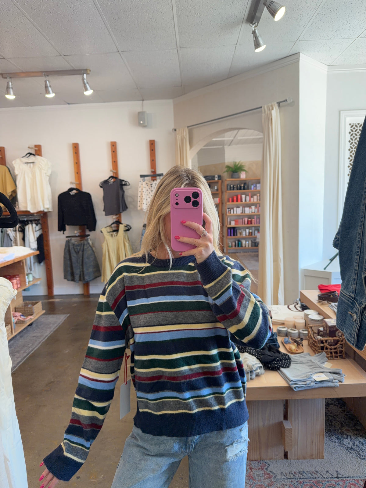 Multi Color Striped Sweater