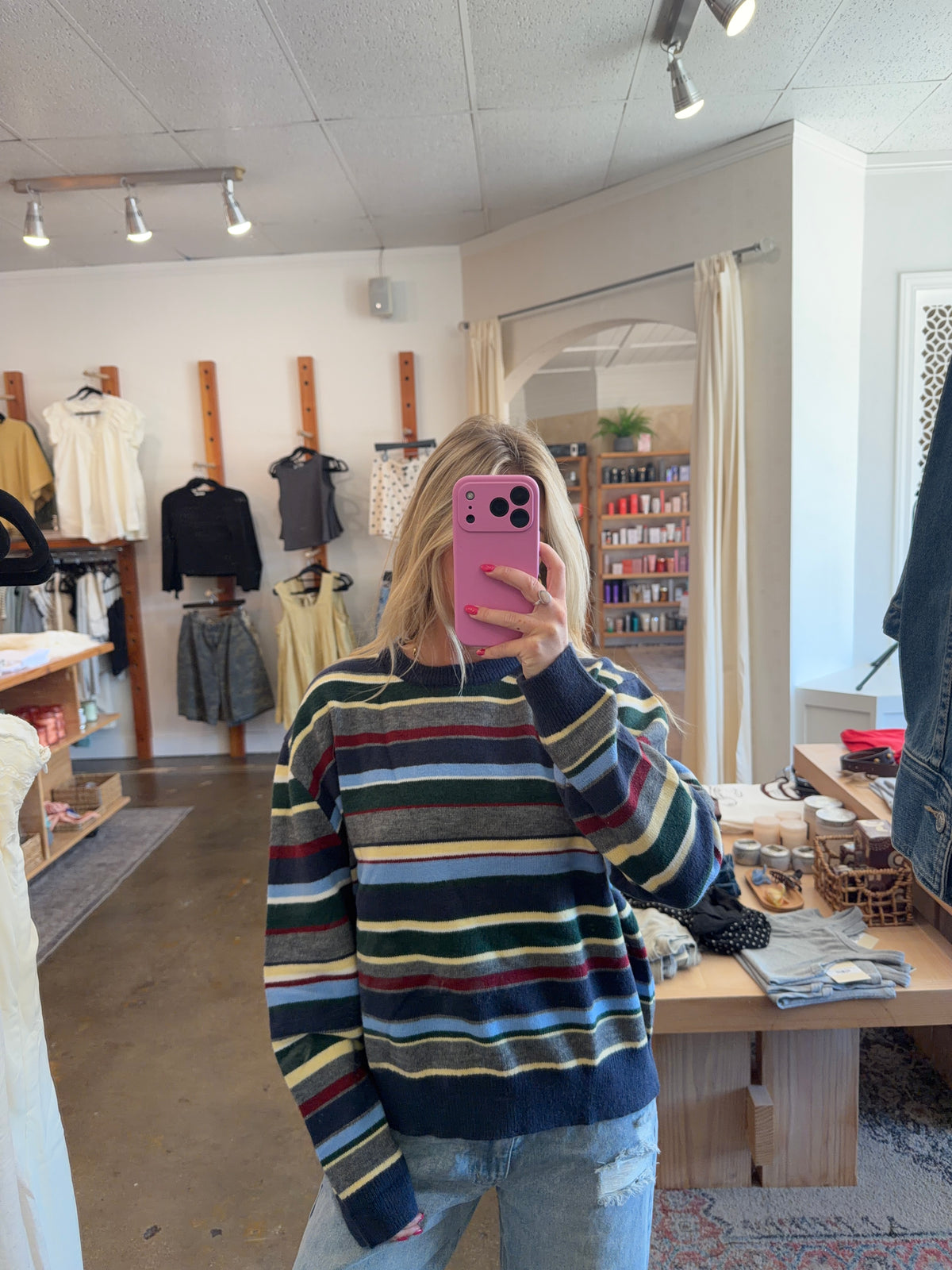 Multi Color Striped Sweater