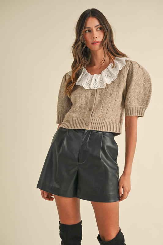 Peter Pan Puff Sleeve Top