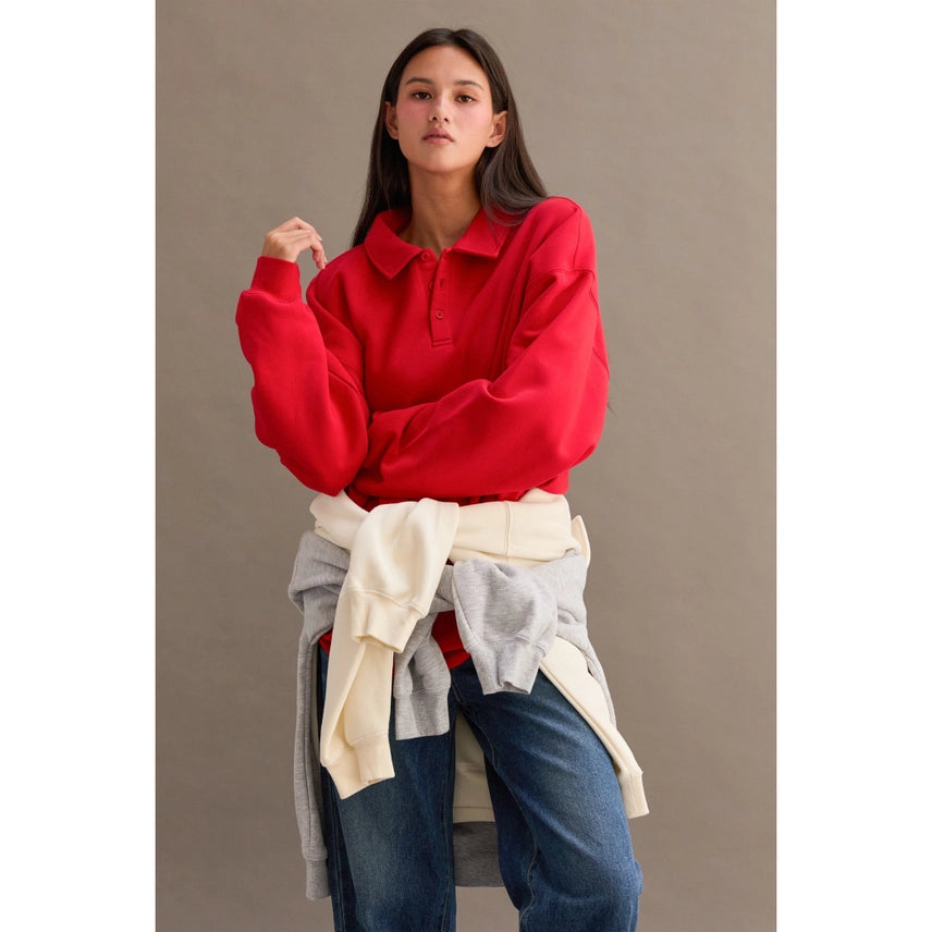 Oversized Polo Pullover
