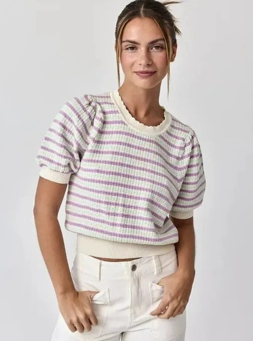 Sana Crew Puff Sleeve Top