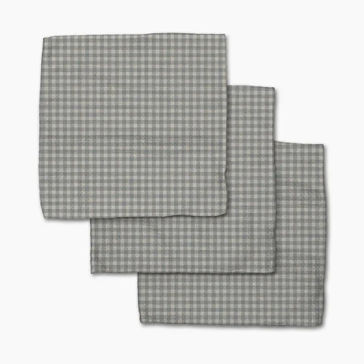Tidepool Check Dishcloth Set