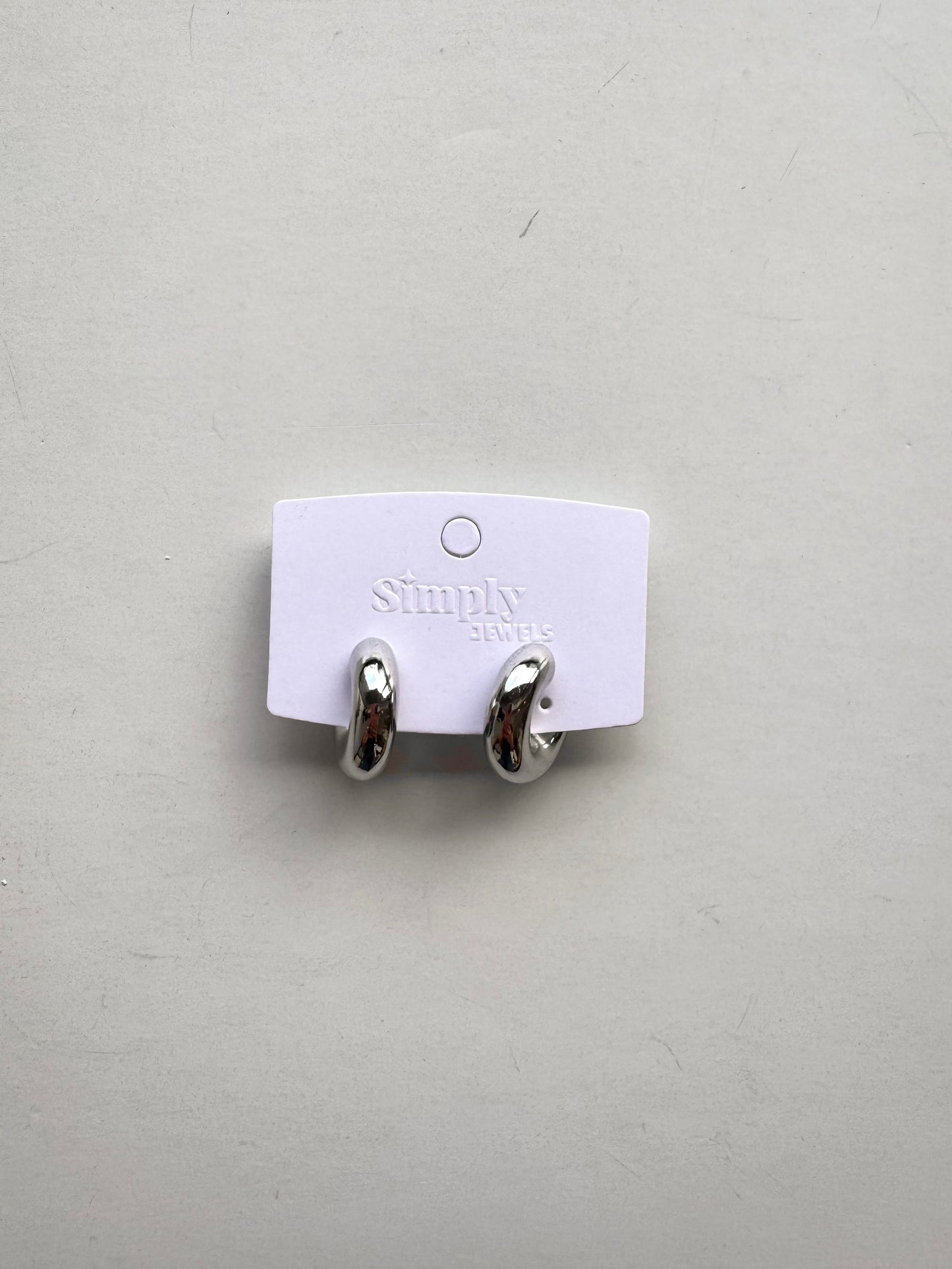 Chunky Silver Hoops