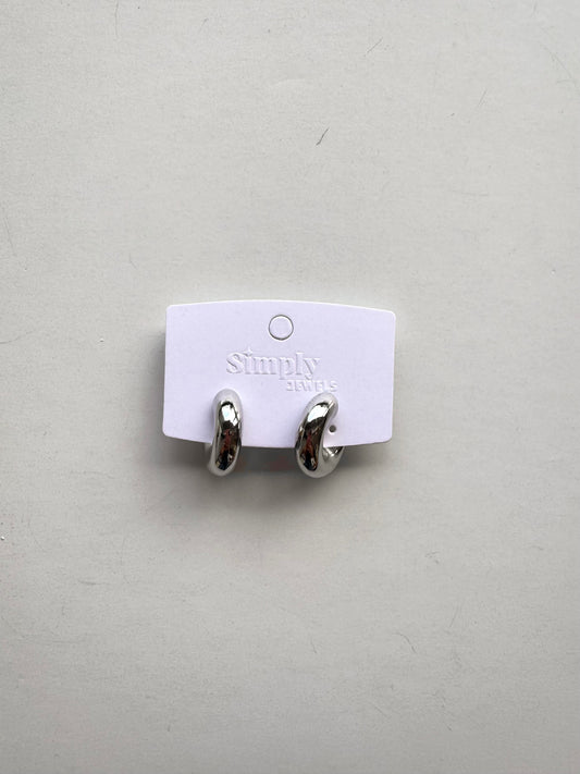 Chunky Silver Hoops