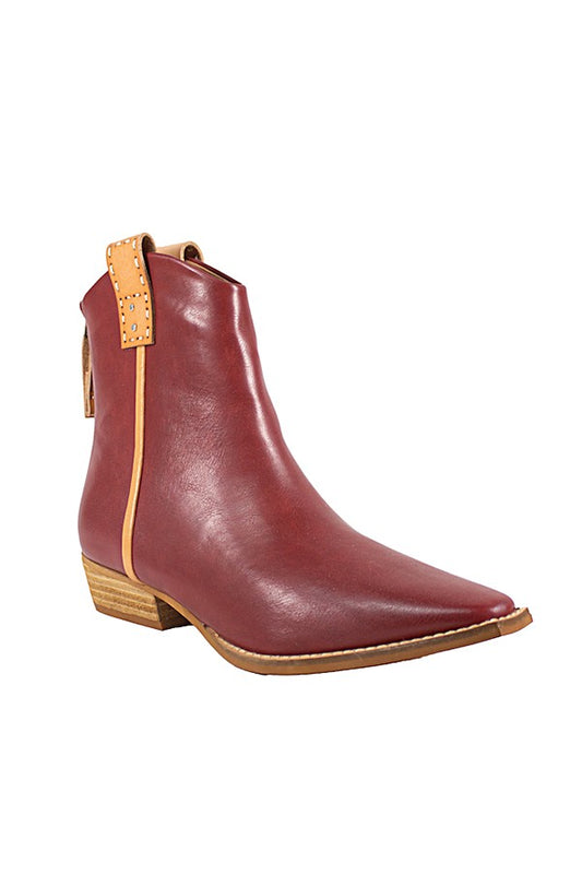 Amber Western Booties in Red